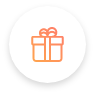 Icon: : A wrapped gift representing cool perks.