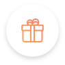 Cool Perks Icon: : A wrapped gift representing cool perks.